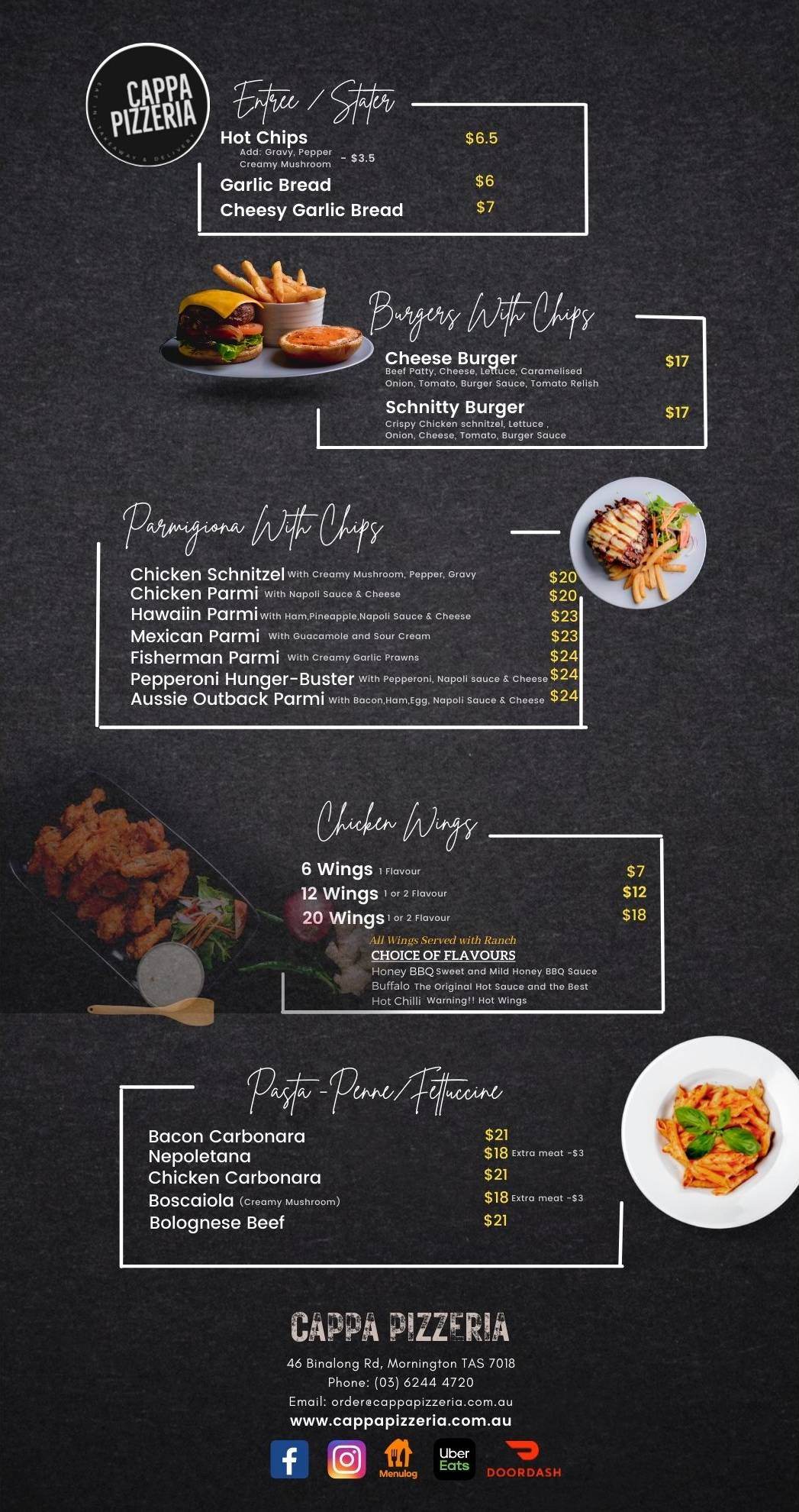 Cappa Pizzeria menu image